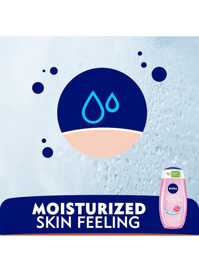 Nivea Shower Gel Body Wash, Waterlily & Oil with Caring Oil Pearls and Waterlily Scent, 250ml - Image 5