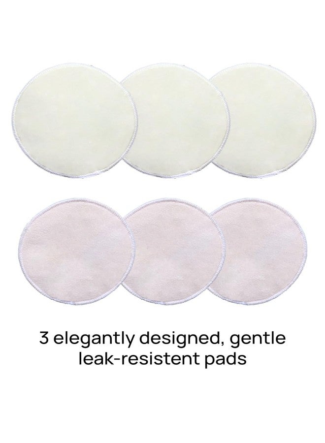 &Circus Leak Proof Pads for Nursing Bra | Washable Maternity Nipple Pad for Women | Reusable Leak Proof Nursing Pads for Breastfeeding Moms, 2 Units, White - Image 4