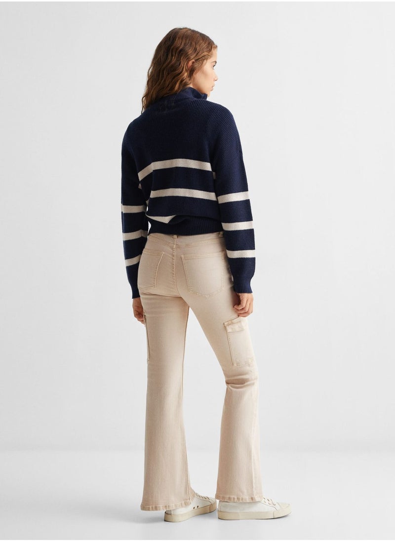 MANGO - Youth Flared Cargo Trousers - Image 1