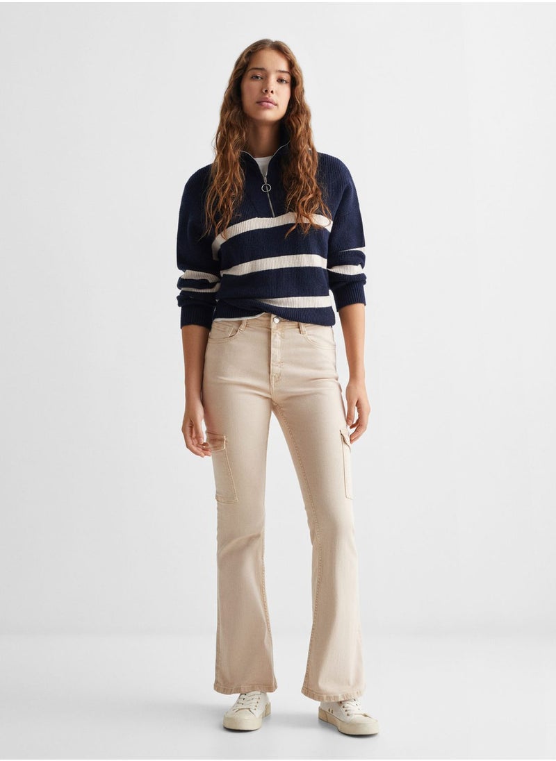 MANGO - Youth Flared Cargo Trousers - Image 1