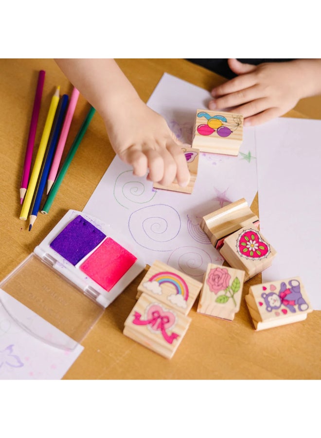 Melissa & Doug Wooden Creative Friendship Stamp Set Multicolour 20.32 x 3.81 x 21.84 cm SMD6073103 - Image 5