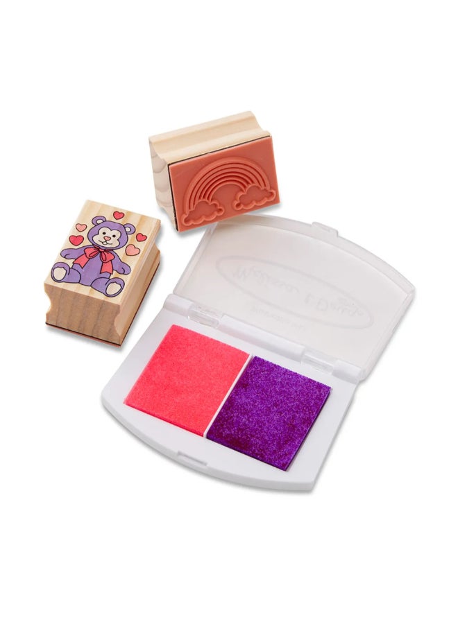 Melissa & Doug Wooden Creative Friendship Stamp Set Multicolour 20.32 x 3.81 x 21.84 cm SMD6073103 - Image 3