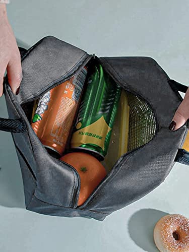 HYLOL Insulated Travel Lunch/Tiffin/Storage Bag for Women and Men Office, Collage and School (Grey) (Cotton) 7 liters - Image 3
