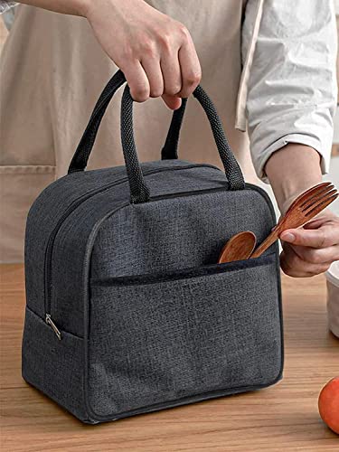 HYLOL Insulated Travel Lunch/Tiffin/Storage Bag for Women and Men Office, Collage and School (Grey) (Cotton) 7 liters - Image 5