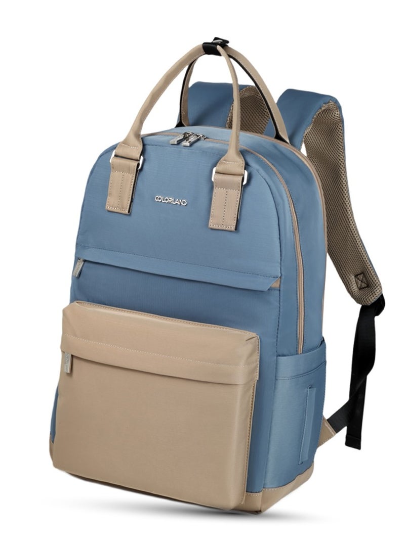 Little Story Kenzie Mom Dad Travel Diaper Backpack - Blue - Image 3
