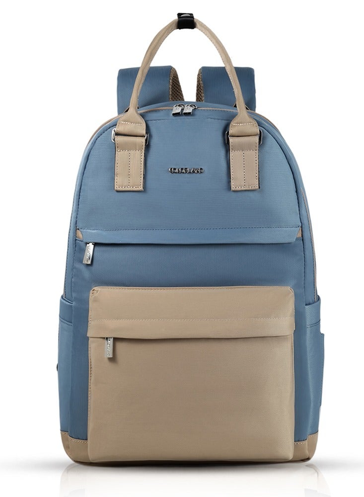 Little Story Kenzie Mom Dad Travel Diaper Backpack - Blue - Image 1