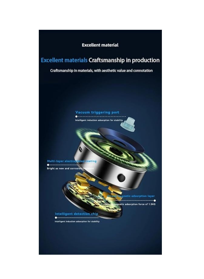 REBENUO RCP269 phone holder smart car mount magnetic mobile phone holder universal adsorption bracket vacuum adsorption stable - Image 2