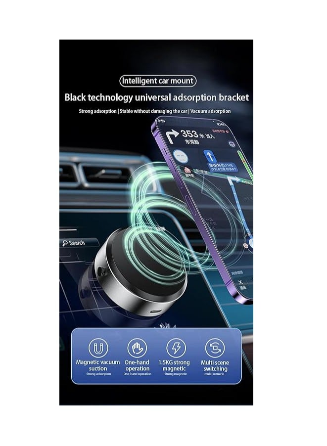 REBENUO RCP269 phone holder smart car mount magnetic mobile phone holder universal adsorption bracket vacuum adsorption stable - Image 4