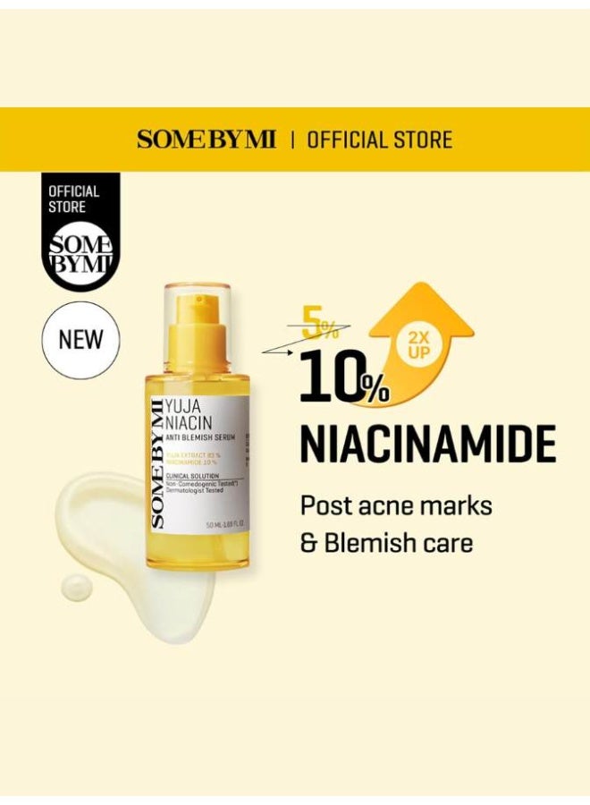 SOME BY MI Yuja Niacin Anti Blemish Serum 50ml (1.69oz) | Brightening Vitamin C + Niacinamide for Dark Spots & Acne Marks | Korean Skincare for Glowing, Even-Toned Complexion | Lightweight Citrus Essence, Hydrating & Non-Sticky | 100% Authentic, Fast Delivery in UAE 50ml - Image 2