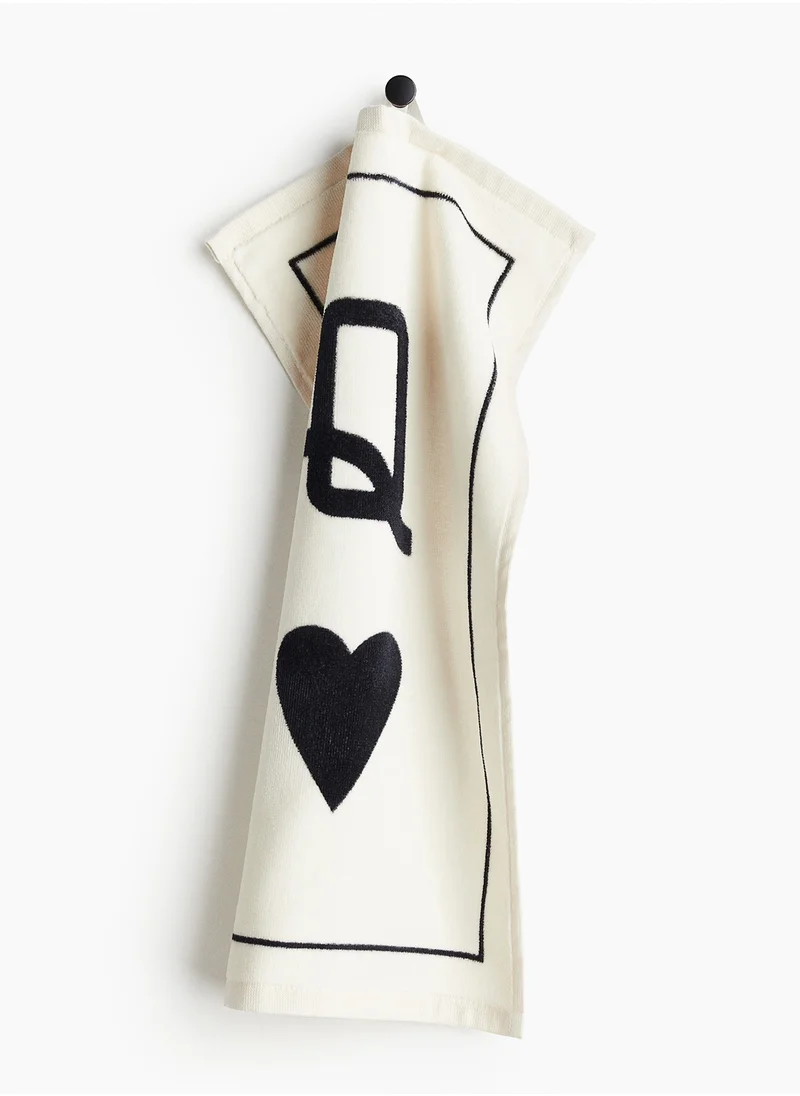 اتش اند ام Motif-Detail Velour Guest Towel 30x50 cm