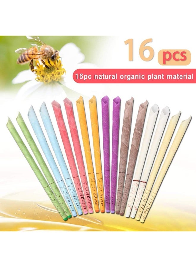 Generic Entweg Ear Clean 16pcs Ear Candles Ear Wax Clean Removal Ear Candling Therapy Ear Care Candling Cone Candle Relaxation  - Image 4
