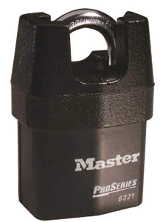 Master Lock - Keyed Padlock, Alike, 2-1/8"W, Black - Image 1