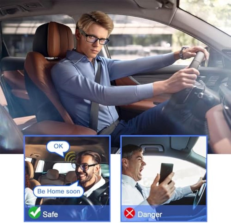 نظارات ذكية، نظارات بلوتوث مع مكبرات صوت، عدسات تصفية الضوء الأزرق، صوت منخفض التأخير، ميكروفون مدمج ومكبرات صوت، لعبة مكالمات واضحة، نظارات صوتية بلوتوث لاسلكية ذكية (أسود) - Image 5