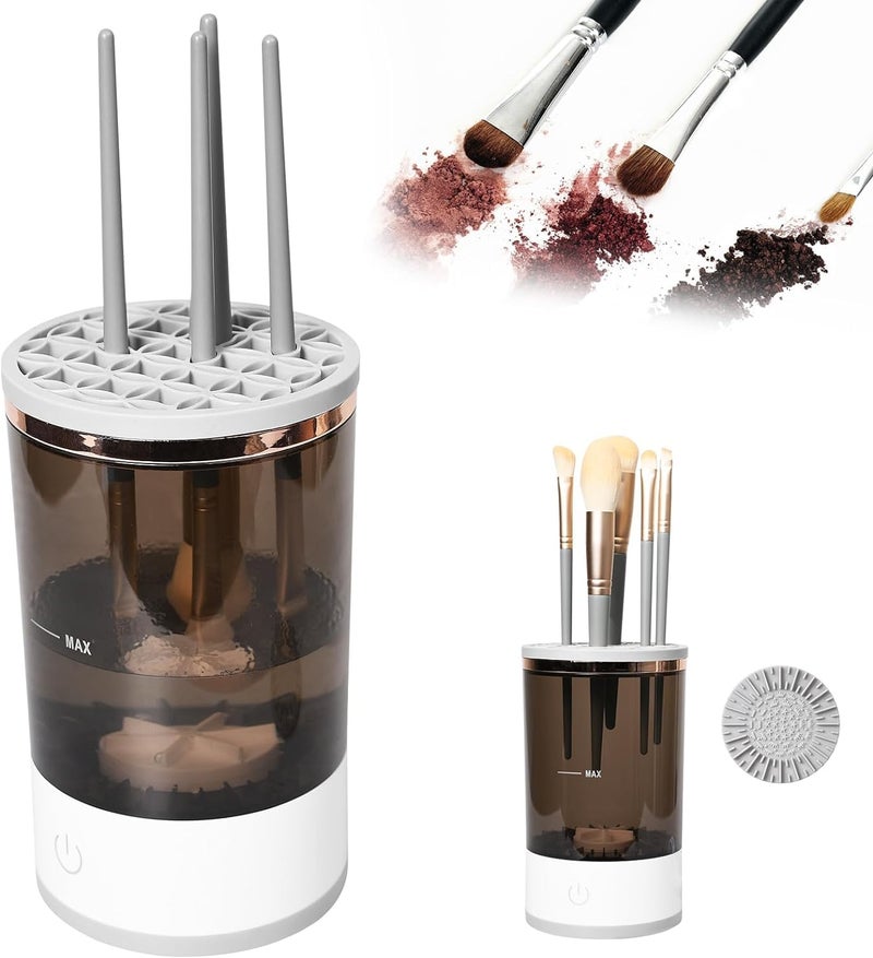 Plenteous Electric Makeup Brush Cleaner Cosmetic Brush Cleaner Makeup Brush Cleaner Automatic Spinning Makeup Brush Cleaner Fit For All Size Makeup Brush 1pc Multi - Image 1