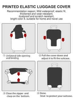 HomarKet Travel Luggage Cover Spandex Suitcase Protector Washable Baggage Covers  - Image 4