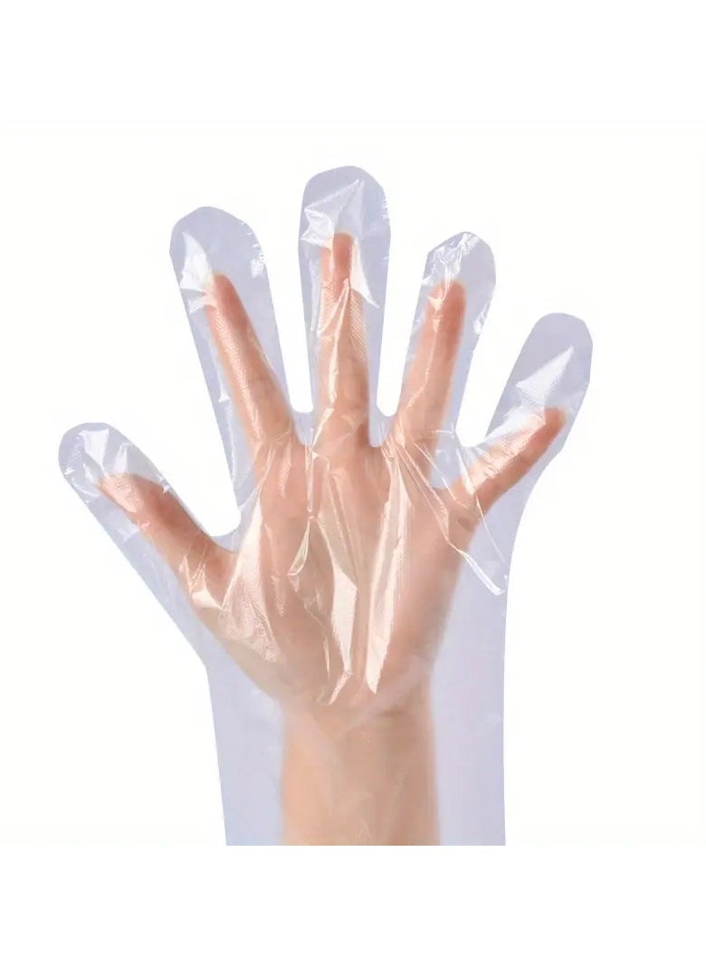 ORiTi 100 pcs Disposable Hand Gloves Moisturizing And Prevent Your Hands From Cracking Plastic Transparent Hand Covers  - Image 1