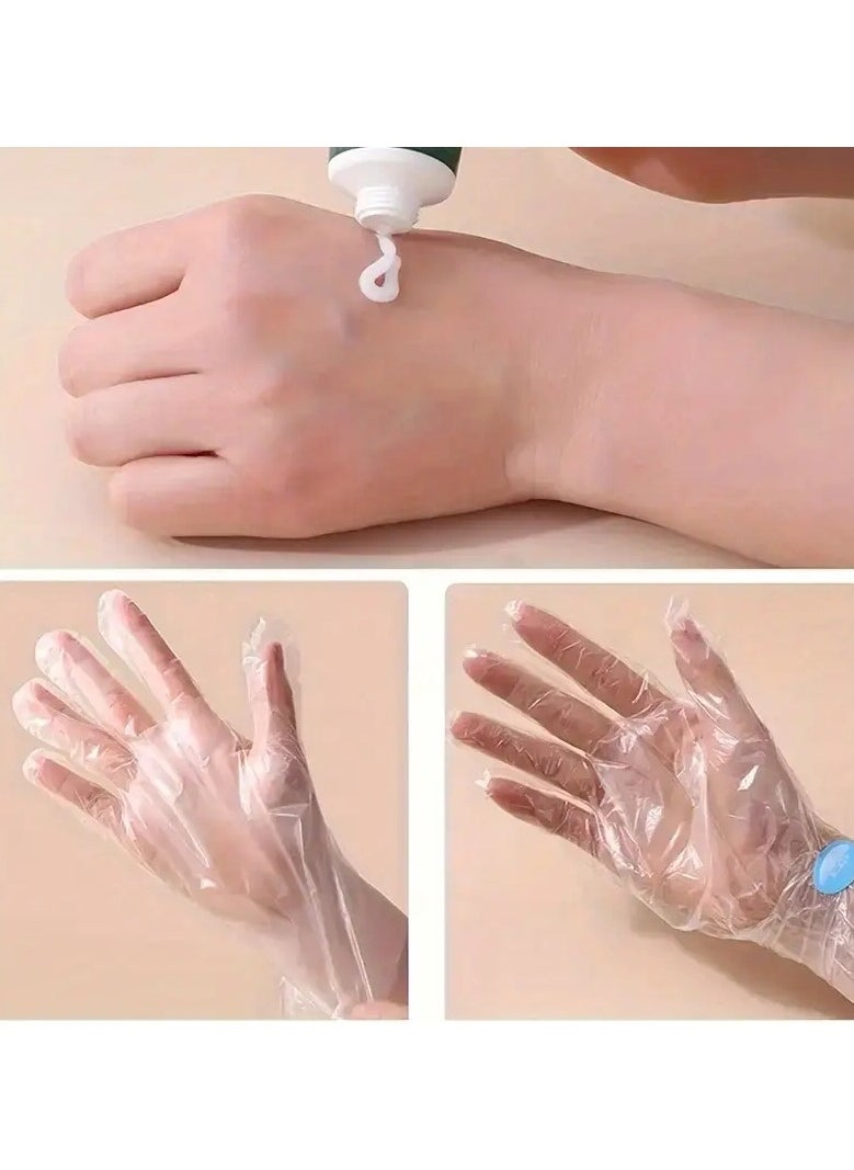 ORiTi 100 pcs Disposable Hand Gloves Moisturizing And Prevent Your Hands From Cracking Plastic Transparent Hand Covers  - Image 2