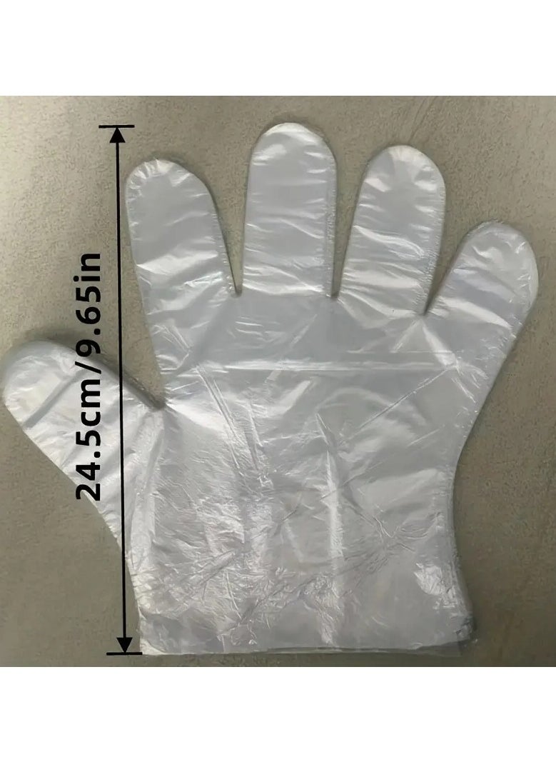 ORiTi 100 pcs Disposable Hand Gloves Moisturizing And Prevent Your Hands From Cracking Plastic Transparent Hand Covers  - Image 3