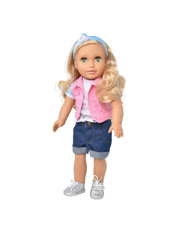 Gift Boutique - 18 Inch Girl Doll Fashion Doll With Fine Blond Hair For Styling Clothes Shoes And Accessories Princess Doll For Girls And Kids - Image 1