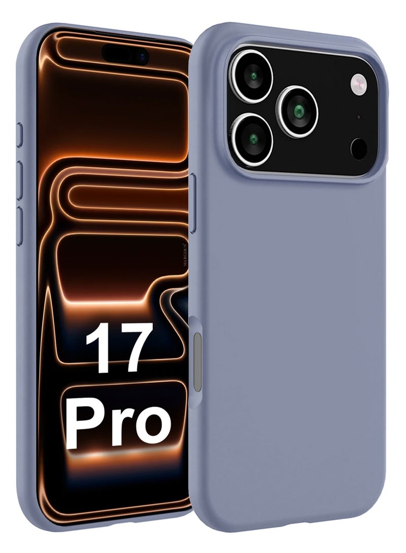 Silicone Protective Phone Case for iPhone 17 Pro - Soft Anti-Scratch Microfiber Lining Ultra Slim Drop Protection Phone Cover - Pastel Purple - Image 1