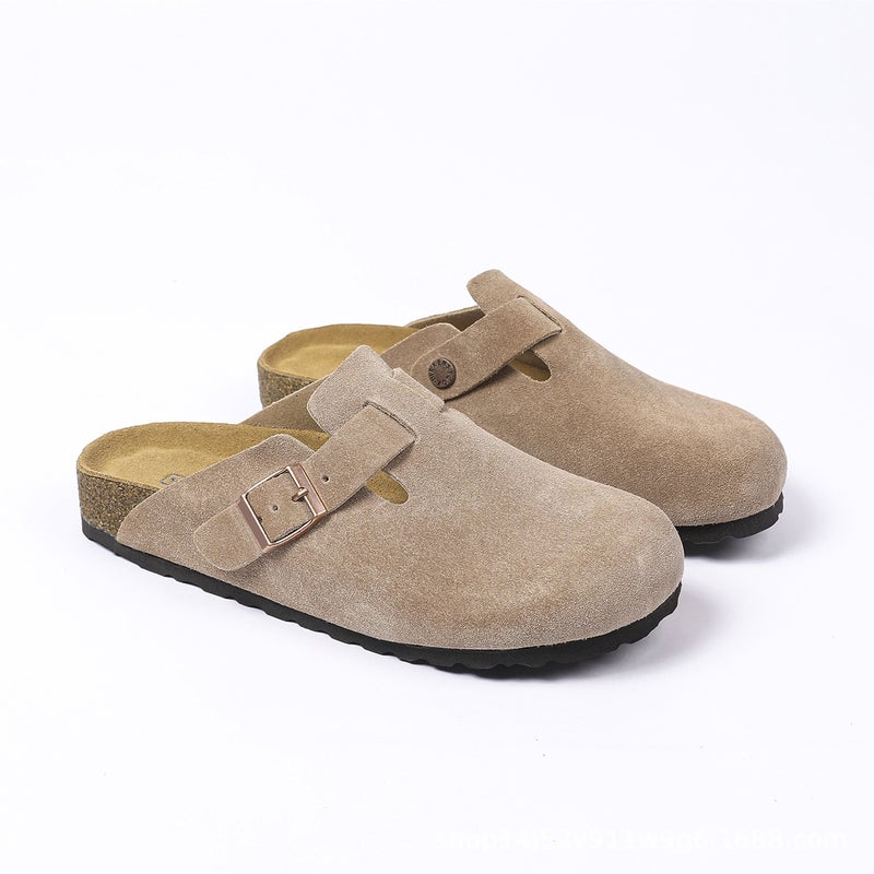 Birkenstock Sandals Spring/Summer New Arrival Unisex Outdoor Slippers Casual Closed-Toe Retro Half-Slippers