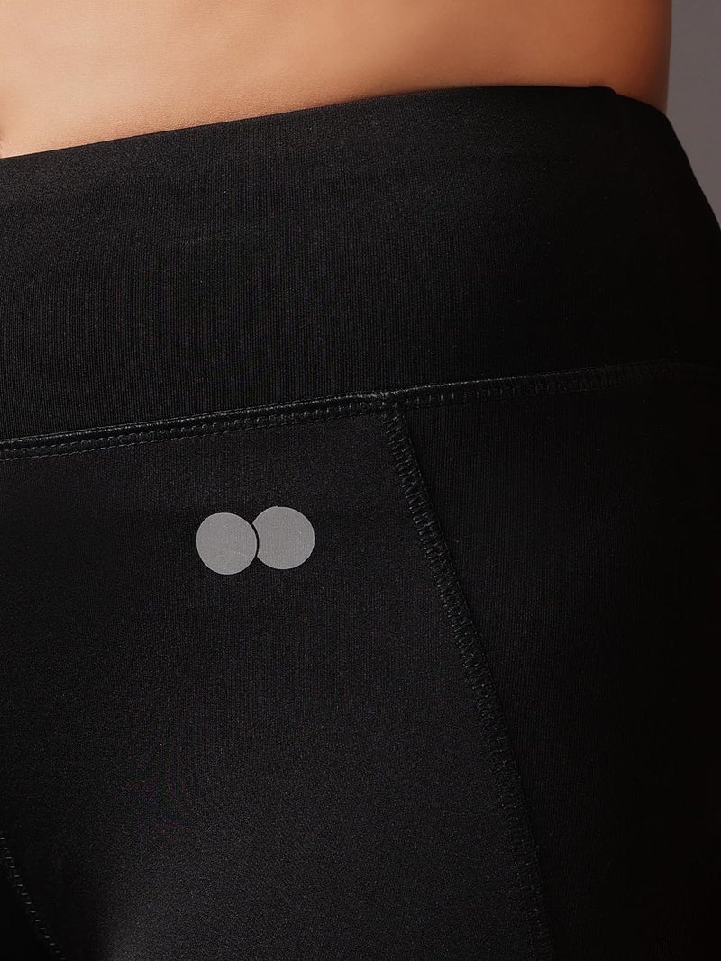 Clovia Women's Polyester Activewear Sports Cycling Shorts (AB0055P13_Black_XL) - Image 4