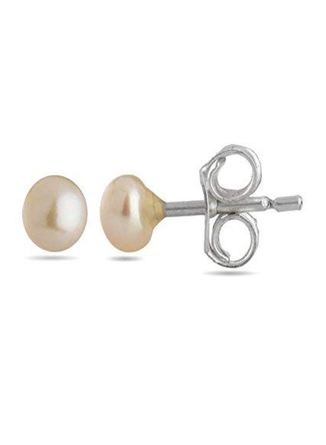 ELOISH Sterling Silver Simulated Pearl Earrings for Girls and Women. - Image 2