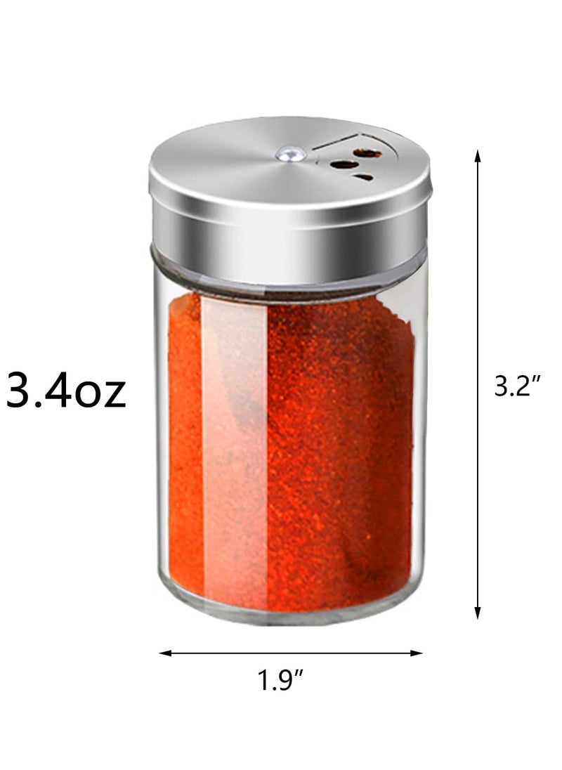 Oasisgalore 4pcs Salt and Pepper Shakers Set Spice Dispenser Seasoning Containers with Adjustable Pour Holes  - Image 2