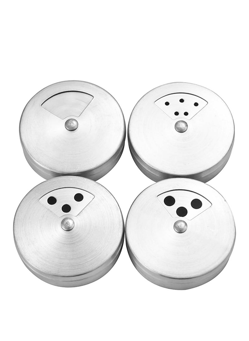 Oasisgalore 4pcs Salt and Pepper Shakers Set Spice Dispenser Seasoning Containers with Adjustable Pour Holes  - Image 4