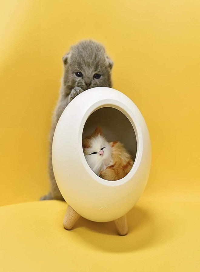 Ostin Kids Cat Night Light Stepless Dimming Touch Control Cute Little Pet House Atmosphere Light Sleeping Lamp for Bedroom Table Nursery Baby Gift (White) - Image 4