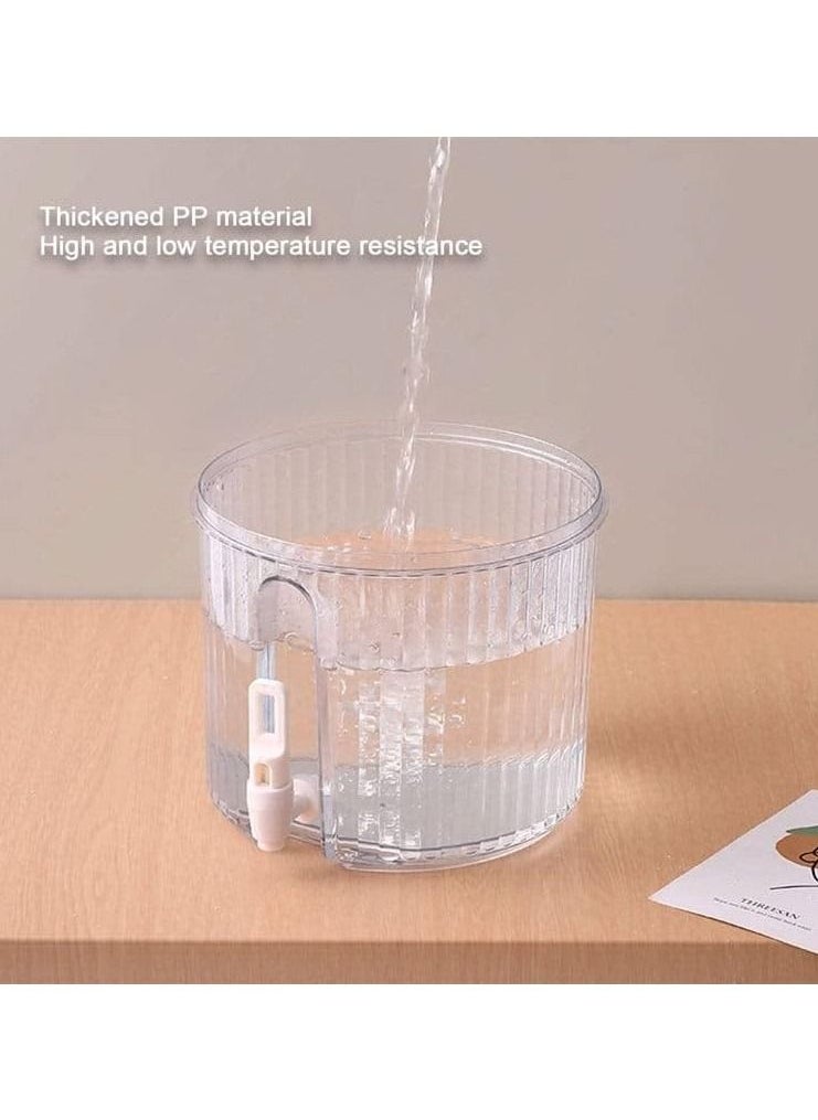 Water Beverage Dispenser Iced Lemonade Server with Tap Refrigerator Filter Cold Kettle with Faucet Juice Holder Container for Fridge Party