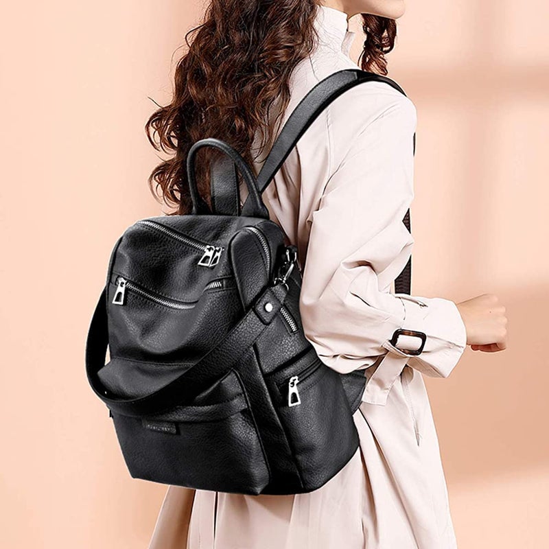 TrueArch Leather Backpack for Women Elegant Backpack Purse Ladies Leather Shoulder Fitting Rakhi Gift for Sister, Mother Bhabhi - Image 1