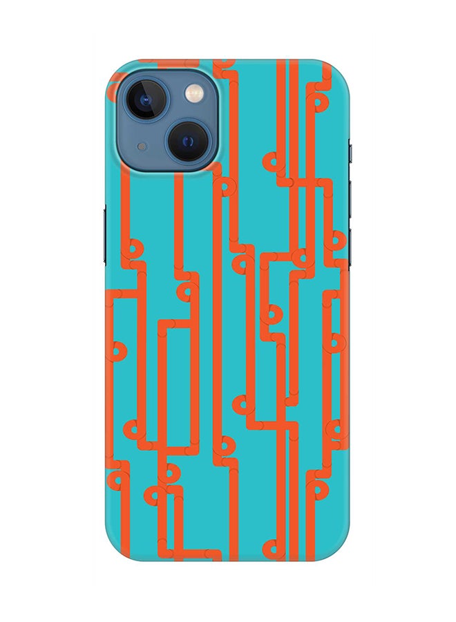 Stylizedd Case for Apple iPhone 14 Slim Snap Classic Series Mobile Cover Hard PC Shield Matte Finish Print - Pipe Puzzle