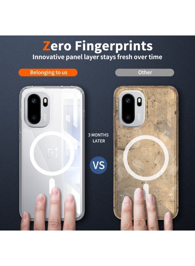 Fankalo Transparent Magnetic Phone Case for OnePlus 15R 5G Thin Flexible Silicone + PC Acrylic Back Never Yellowing Camera Protection Shockproof Cell Phone Cover - Image 5