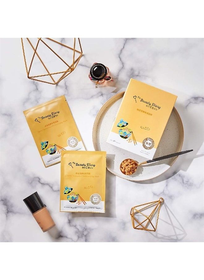 My Beauty Diary Natto Fermented Moisturizing Facial Mask, Instant Soothing Essence, Nutritious Protein Deep Hydrating Face Sheet Mask, Cream Serum for Aging and Mature Skin(8 Combo Pack)  - Image 3
