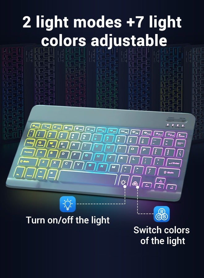 Necomi Bluetooth Keyboard For Ipad With Spacious Keys And 7-Color Backlight For Maximum Typing Comfort  - Image 2