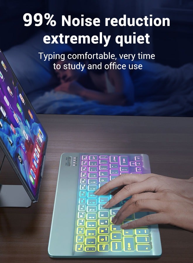 Necomi Bluetooth Keyboard For Ipad With Spacious Keys And 7-Color Backlight For Maximum Typing Comfort  - Image 3