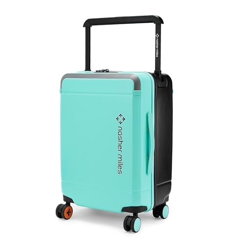 Nasher Miles Oslo TSA Lock Hard-Sided Polycarbonate Wide Telescopic Handle Cabin Luggage Patel Green Black 20 inch |55 Trolley Bag | Small Suitcase - Image 1