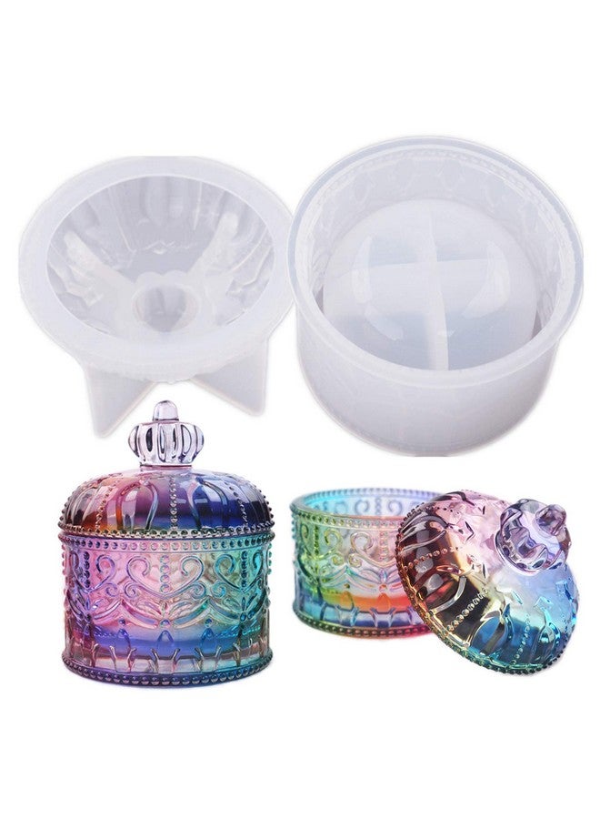 Wehous Vintage Jar Resin Mold With Lid Silicone Storage Box Mould For Epoxy Casting Diy Resin Crafts Kits Rustic Bottle Display Jewelry Trinket Container Candle Holder Home Decor Organizer Gift - Image 1