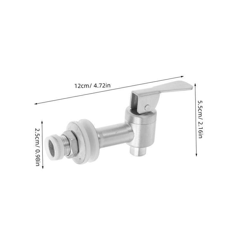 Stainless Steel Push Spigot Faucet for Beverage Dispenser Efficient Flow for Beer Juice Iced Tea - Image 3