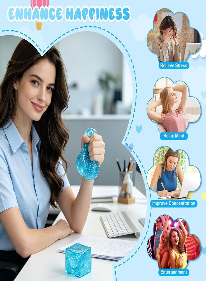 WANGXYZ Nice Ice Cube Sensory Squeeze,Nice Cube Squishy Stress Cube for Adults,Squishies Stress Cube Toys,Squishy Slow Rising Cube Squeeze Sensory for Anxiety Stress Relief - Image 3