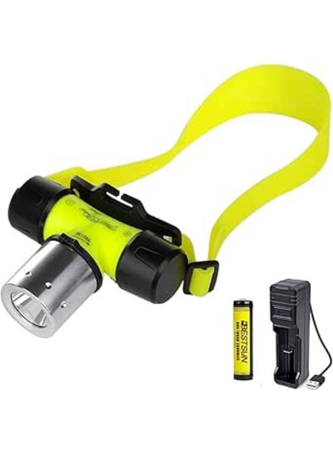 LUXJUMPER 5000 High Brightness Diving Head Lamp for Swimming Diving Waterproof Underwater Lamp for Diving Safety Lights with Batteries for Underwater - Image 1