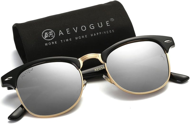 AEVOGUE Polarized Sunglasses For Women And Men Semi Rimless Frame Retro Sun Glasses AE0369 - Image 2