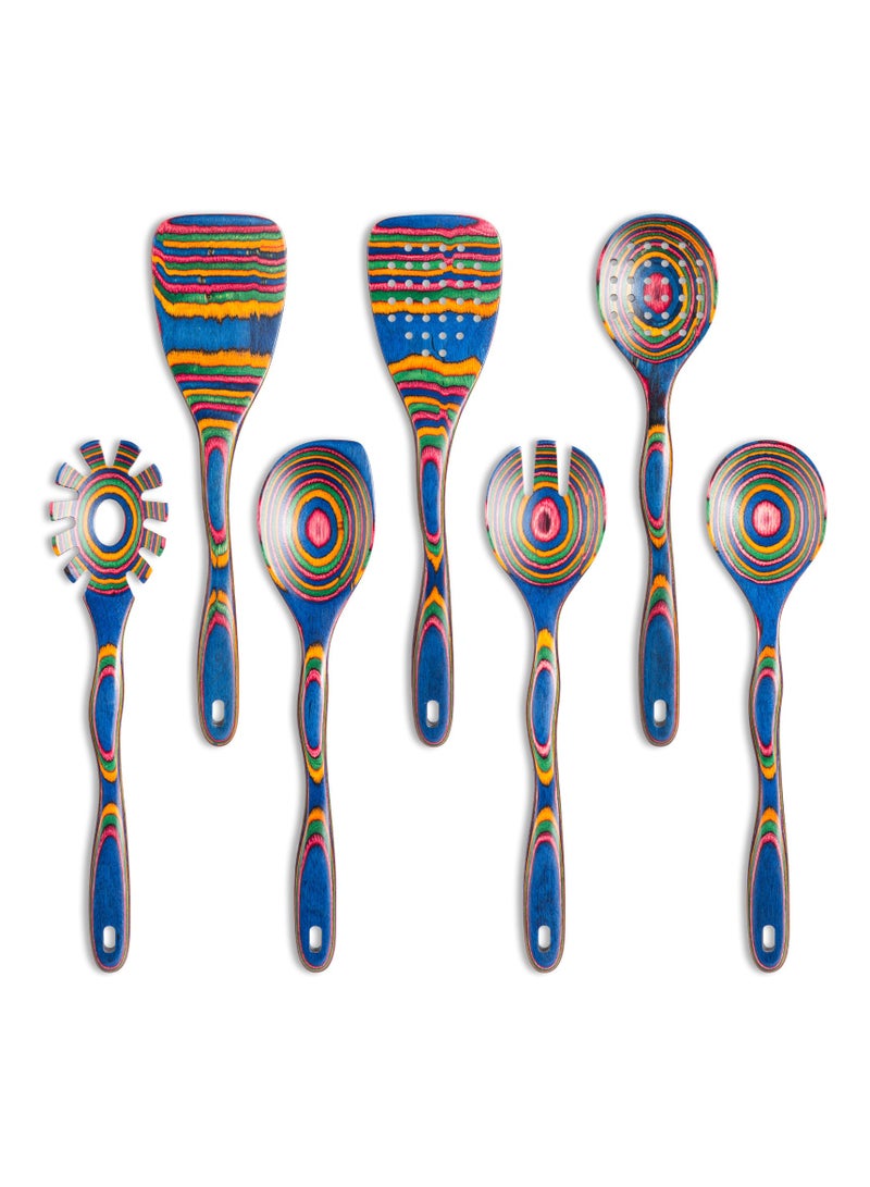 عام ملعقة سلطة طحين إيطالية مكونة من سبع قطع ، أواني مطبخ ، ملعقة شوربة ، مقلاة غير لاصقة ، ملعقة ملونة كبيرة ، أدوات مطبخ - Image 1