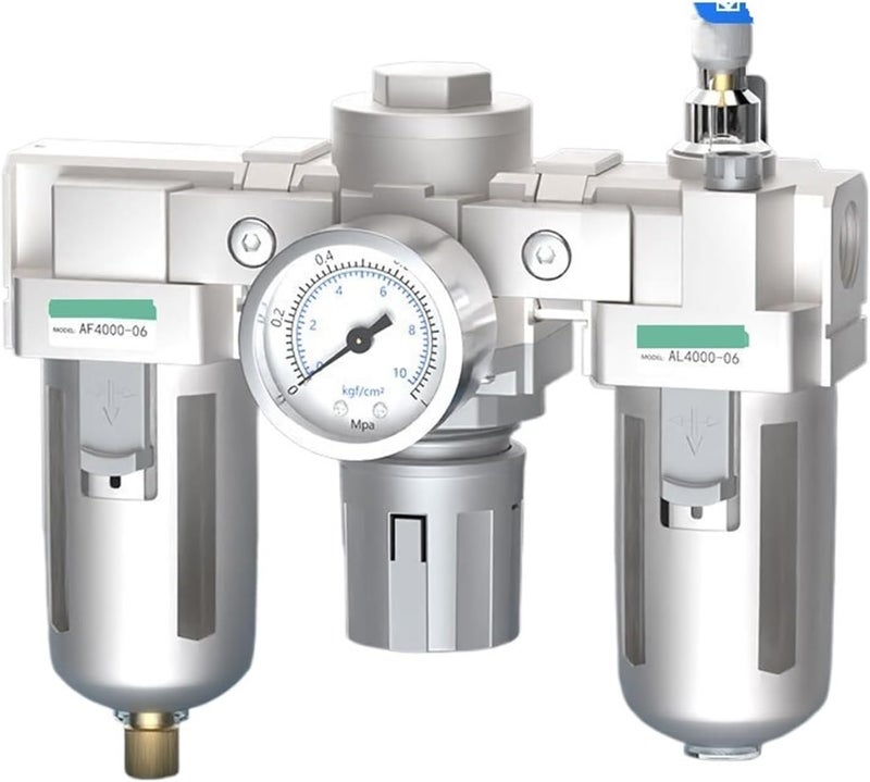 Oil-Water Separator with Drainage air Filter air Source Processor Water and Gas Drying Triple AC2000(【White】 AC5000 10 with 10mm)