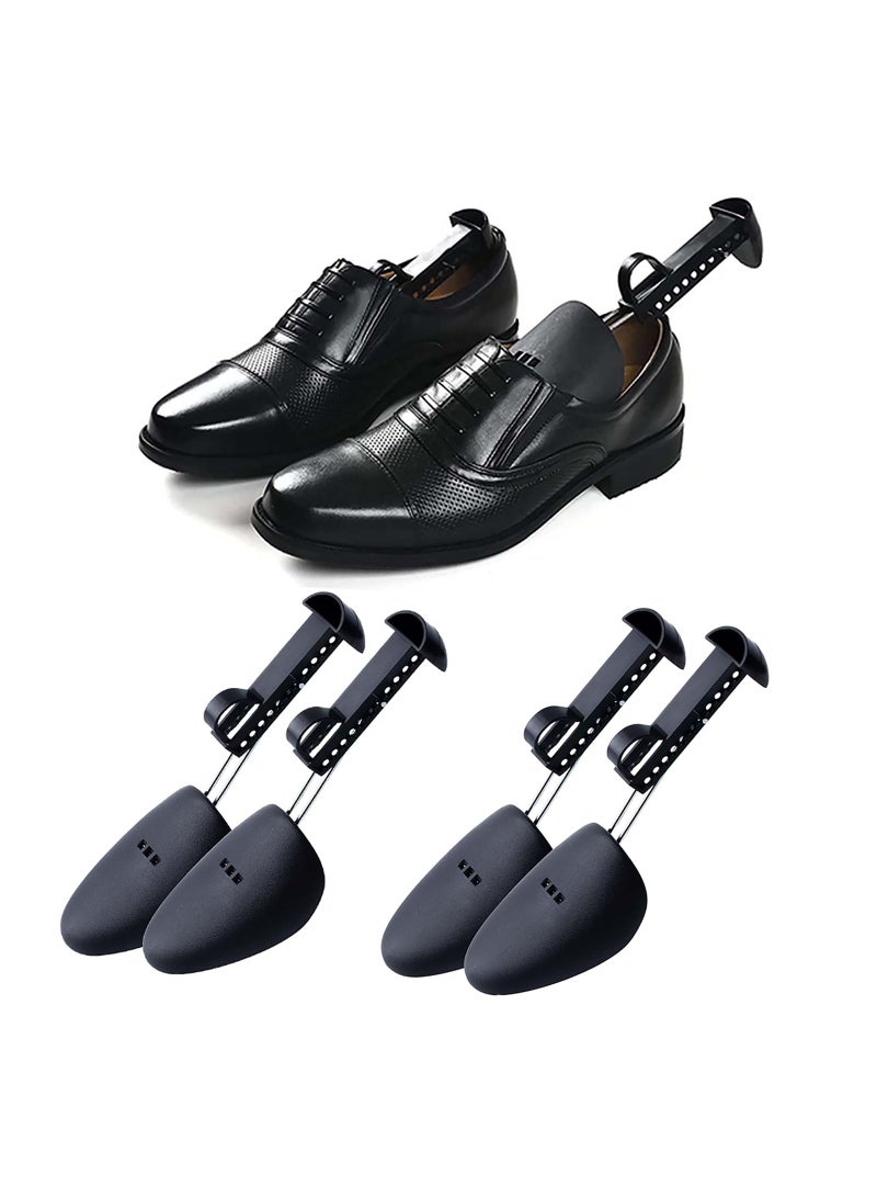 KASTWAVE Adjustable Shoe Tree Stretcher, 2 Pairs Practical Plastic Adjustable Length Men Shoe Tree Stretcher, Boot Holder, Olefu Shoes Shape Keeper for All Shoes Heels and Sneakers Sports Shoes - Image 1