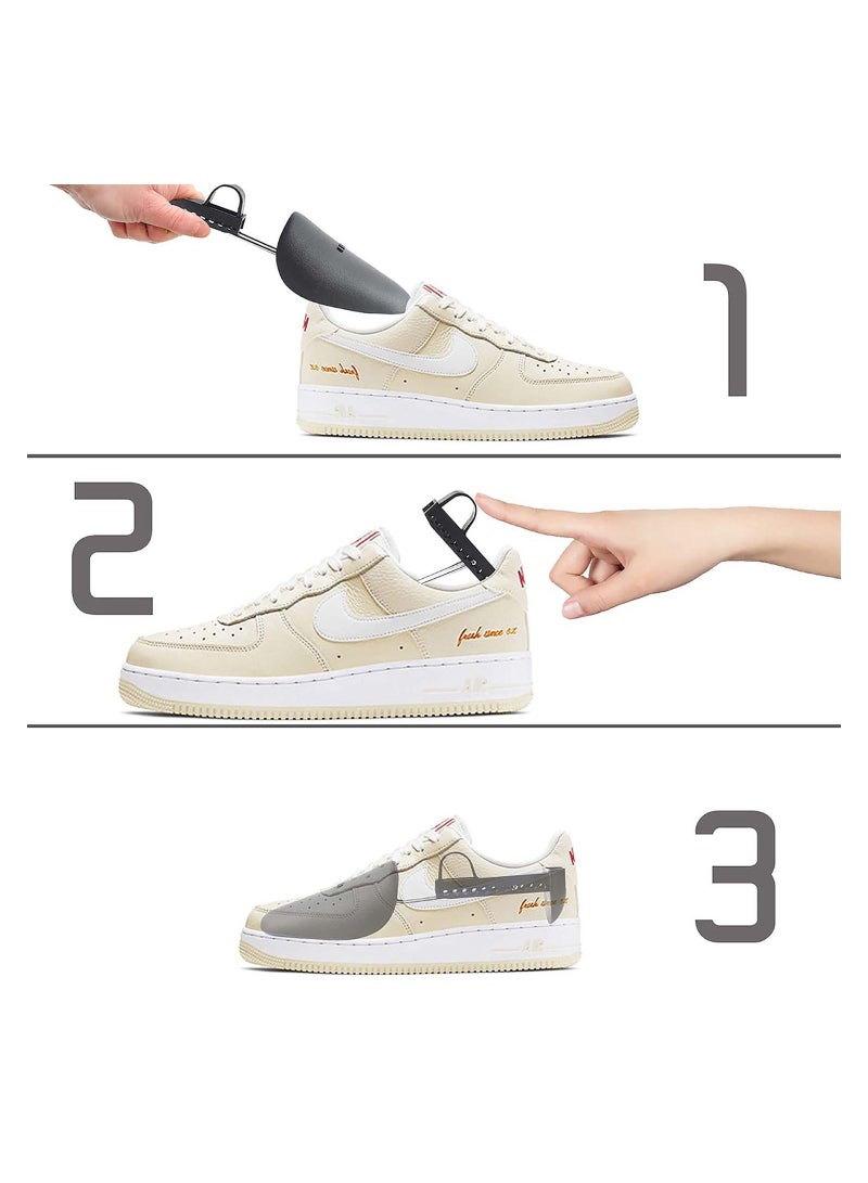 KASTWAVE Adjustable Shoe Tree Stretcher, 2 Pairs Practical Plastic Adjustable Length Men Shoe Tree Stretcher, Boot Holder, Olefu Shoes Shape Keeper for All Shoes Heels and Sneakers Sports Shoes - Image 4