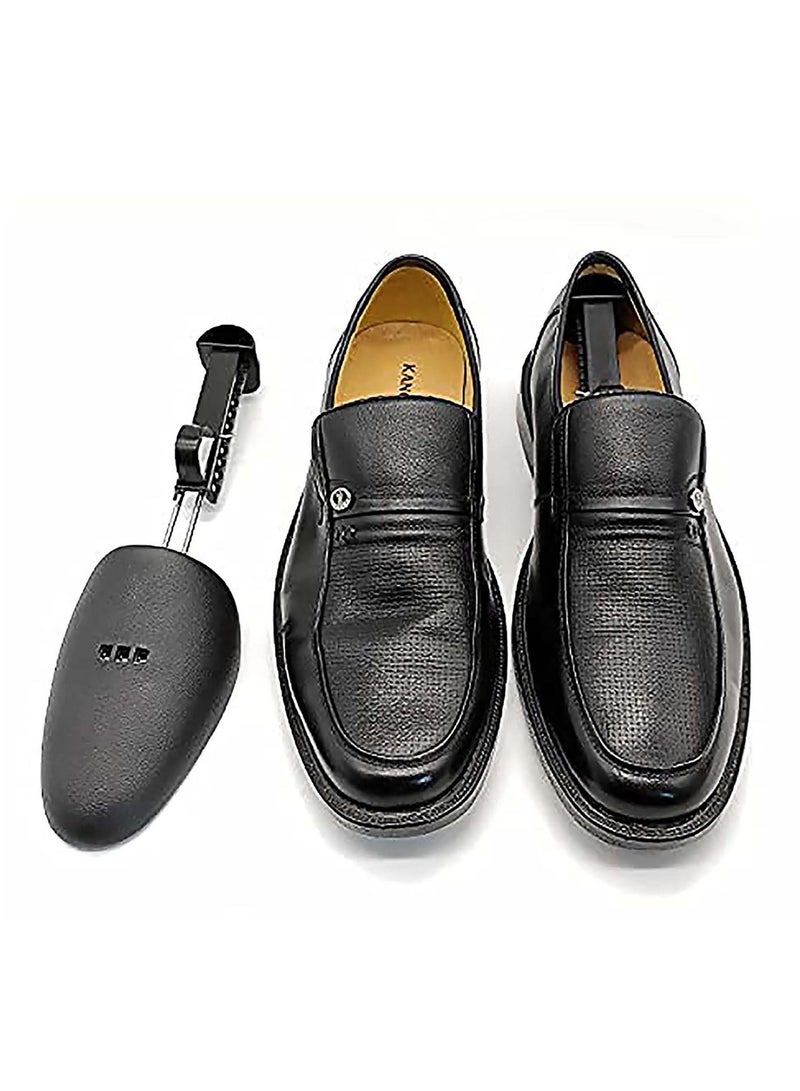 KASTWAVE Adjustable Shoe Tree Stretcher, 2 Pairs Practical Plastic Adjustable Length Men Shoe Tree Stretcher, Boot Holder, Olefu Shoes Shape Keeper for All Shoes Heels and Sneakers Sports Shoes - Image 2