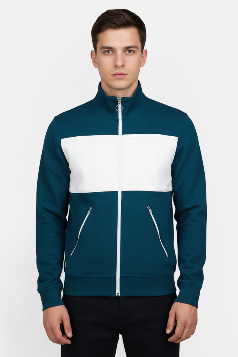 LACOSTE Men Mock Neck Live Embroidered Logo Long Sleeve Sweatshirt, Multicolor - Image 1