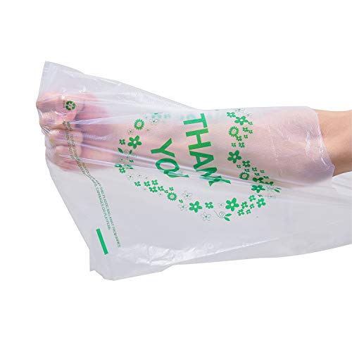 LazyMe Thank You T Shirt Bags White Plastic Grocery Bags with Handles,Standard Supermarket Size, 12 x 20 inch (50 pcs) - Image 4
